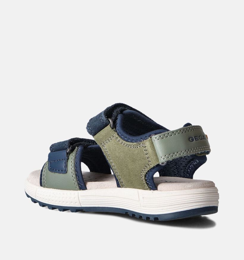 Geox Alben Sandales en Vert Khaki pour garçons (352927)