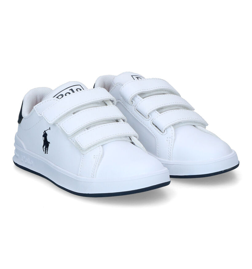 Polo Ralph Lauren Heritage Chaussures à Velcro en Blanc pour garçons (320141)