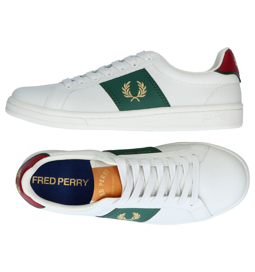 Fred Perry Witte Sneakers in leer (292418)