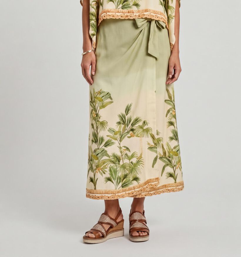 Vero Moda Heather Beige/Groene Lange Rok voor dames (379094)