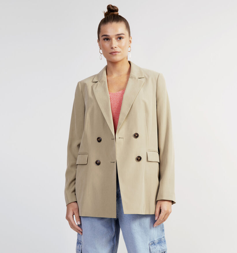 comma casual identity Kaki Double Breasted Blazer (327280)