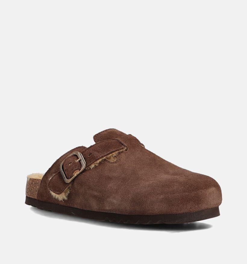 Scholl Donkerbruine Gesloten Slippers voor dames (364556)