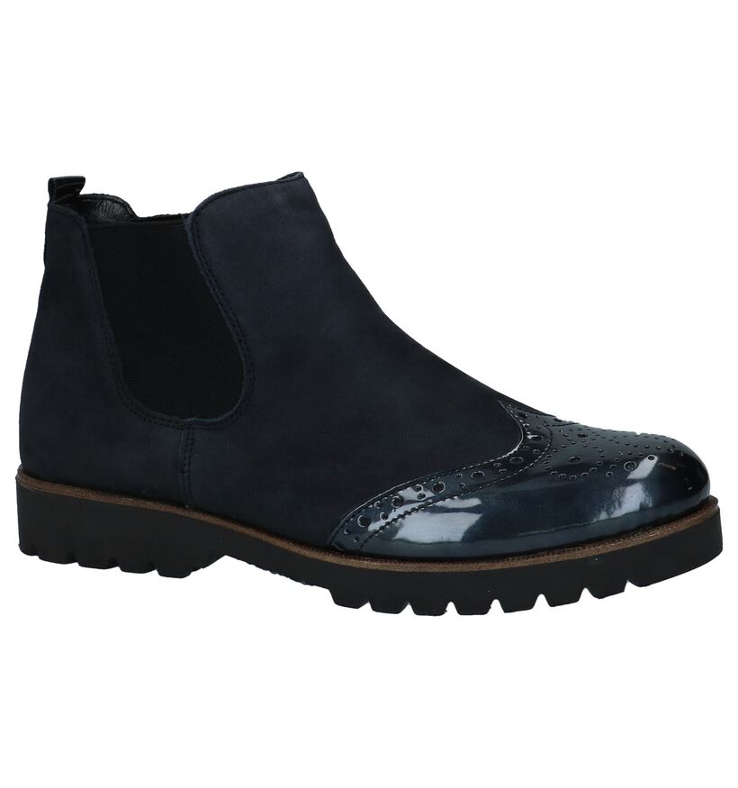 Donkerblauwe Comfortabele Chelsea Boots Remonte in daim (232028)