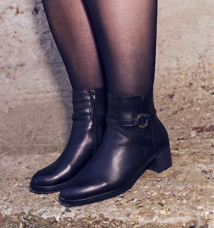 Remonte Bottines &agrave; talons en Noir pour femmes (377942)