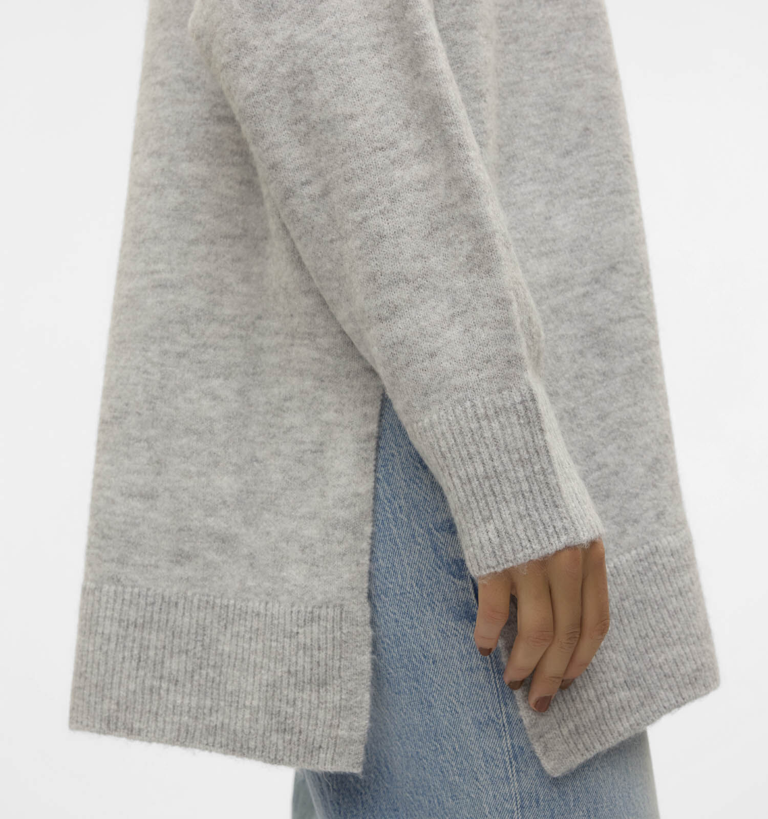 Vero Moda Filuca Grijze Lange trui Dames Truien Online op TORFS.BE