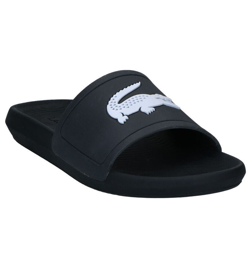 Lacoste Croco Dualiste Claquette de piscine en Noir pour hommes (305645)