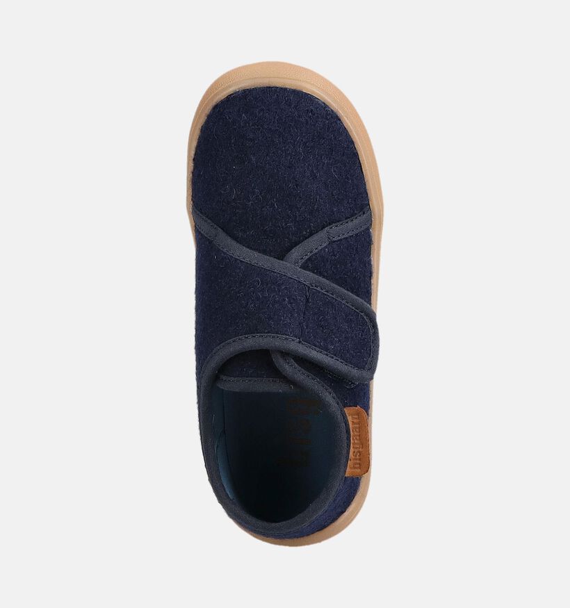 Bisgaard Pantoufles en Bleu fonc&eacute; pour filles, gar&ccedil;ons (381031) - pour semelles orthop&eacute;diques