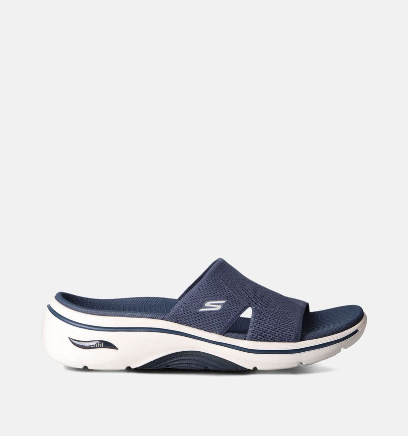 Skechers Go Walk Arch Fit Blauwe Slippers voor dames (354733)