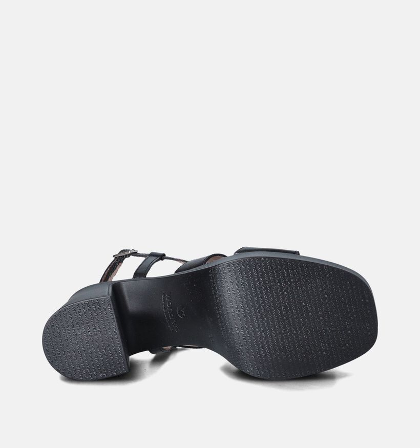 Wonders Zwarte Sandalen met blokhak voor dames (357831)