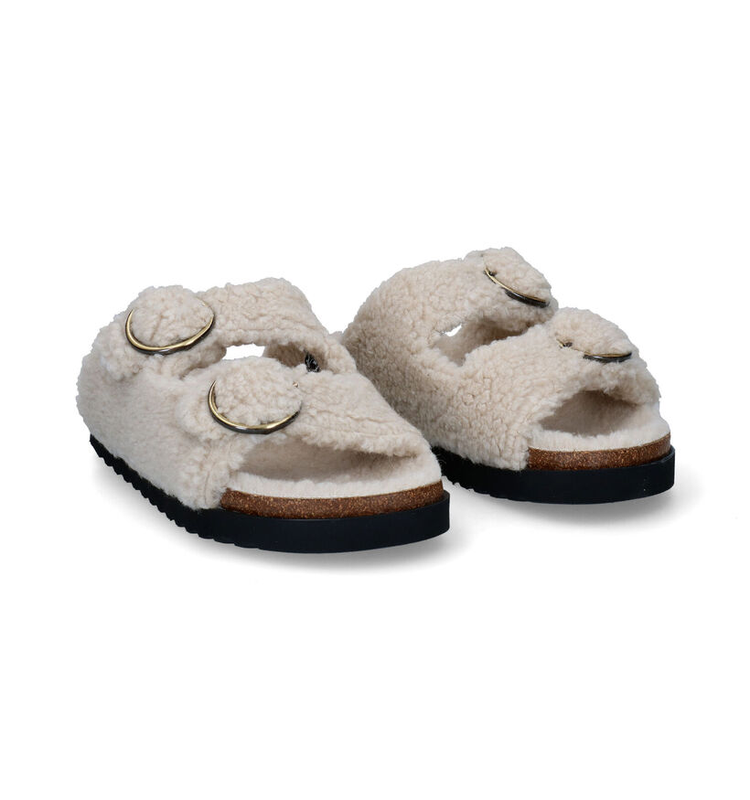 Gabor Grijze Slippers in wol (300236)