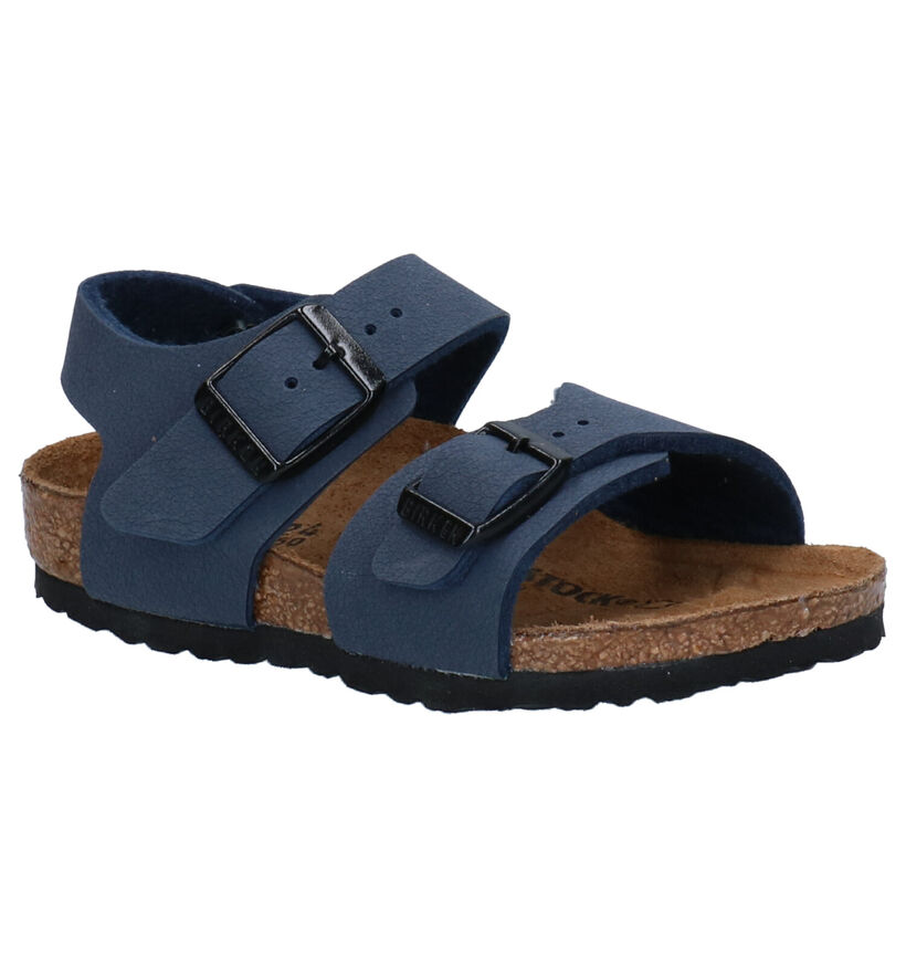 Birkenstock New York Sandales en Bleu pour filles, garçons (322480)