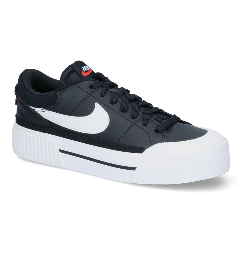 Nike Court Legacy Lift Zwarte Sneakers voor dames (316853) - geschikt voor steunzolen