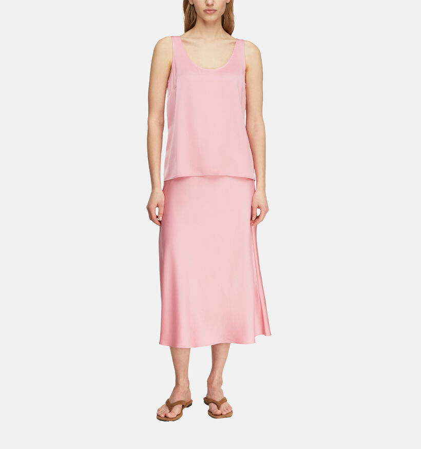 comma Jupe mi-longue en Rose pour femmes (373149)