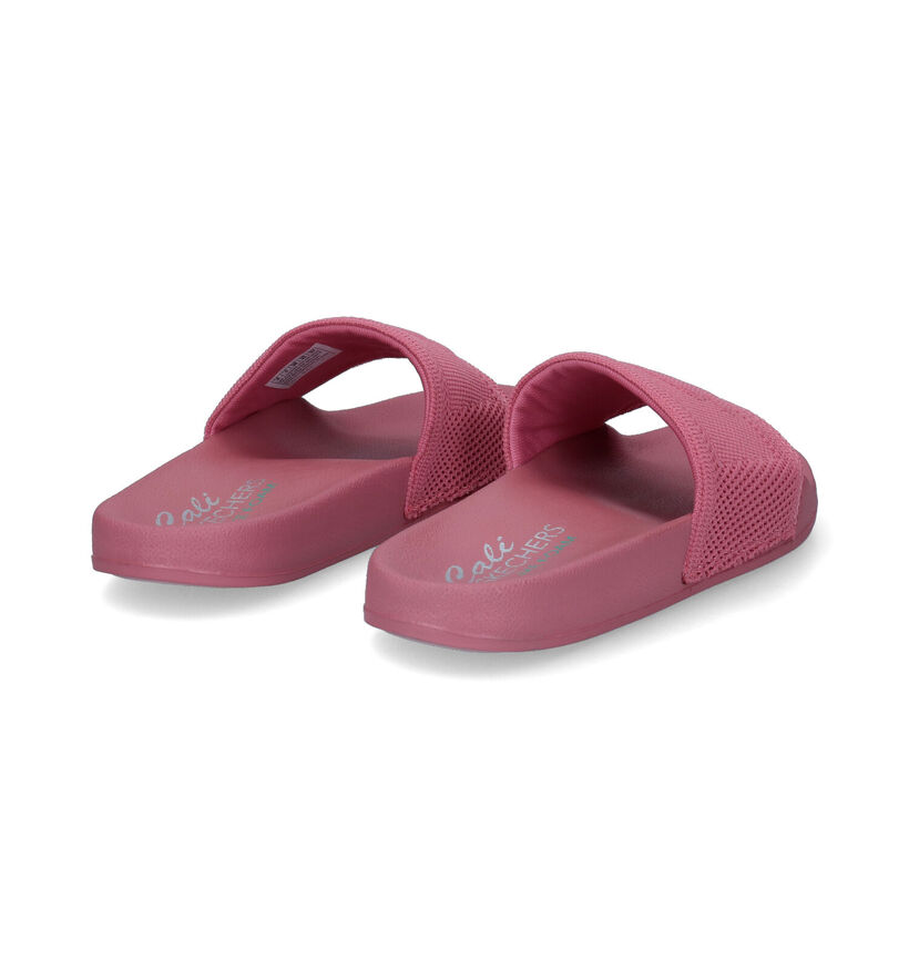 Skechers Pop Ups Indisturbed Claquette de piscine en Rose en textile (305703)