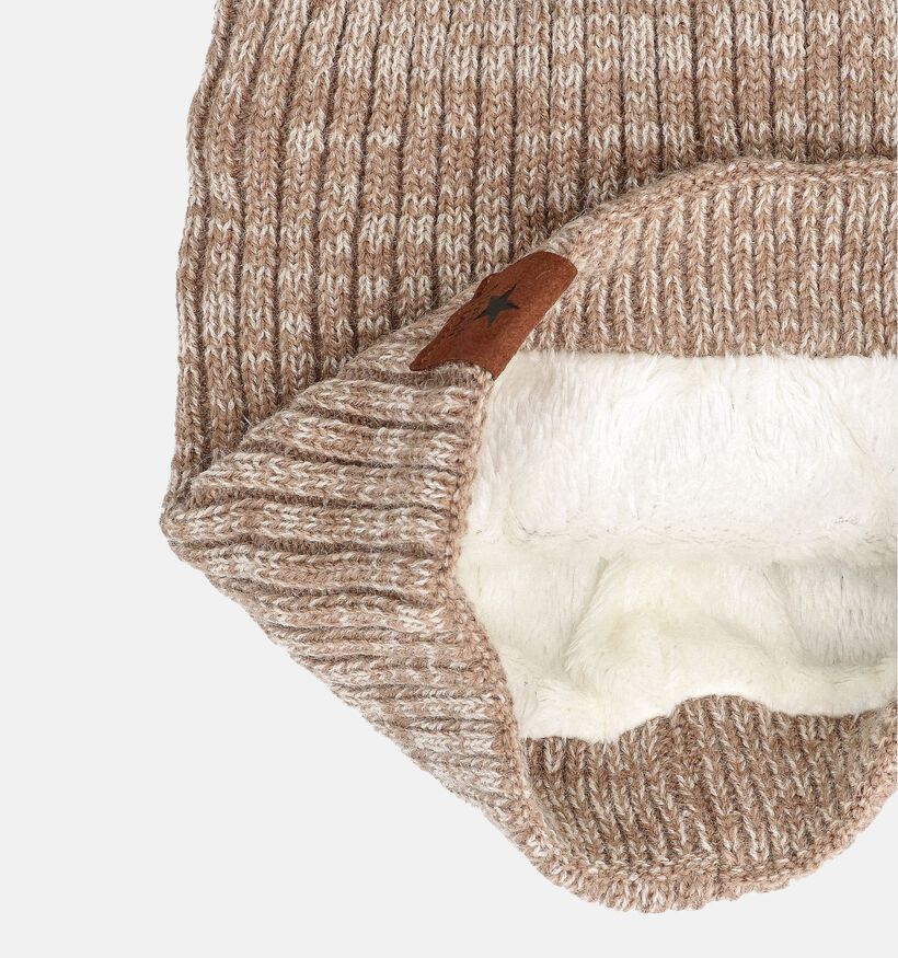 Via Limone Bonnet et Col en Beige (Ensemble) pour garçons (367429)