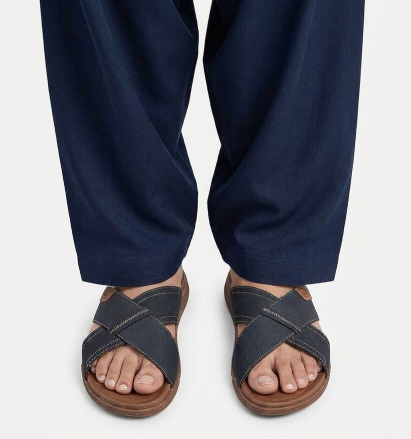 Rieker Donkerblauwe Slippers voor heren (370517)