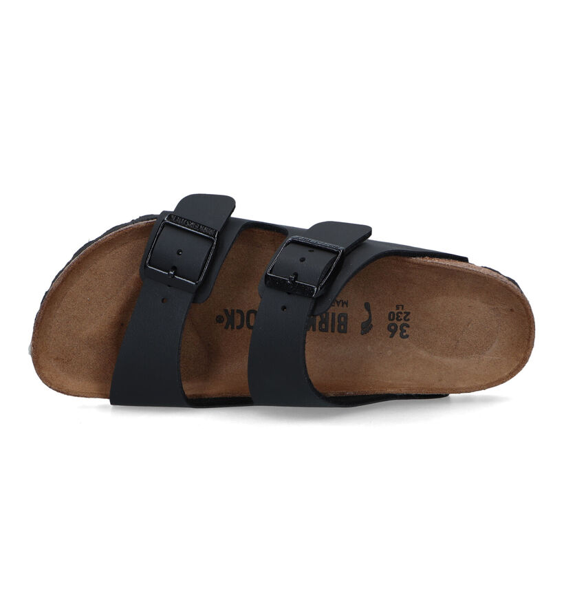 Birkenstock Arizona Birko Flor Zwarte Slippers voor jongens (338071)