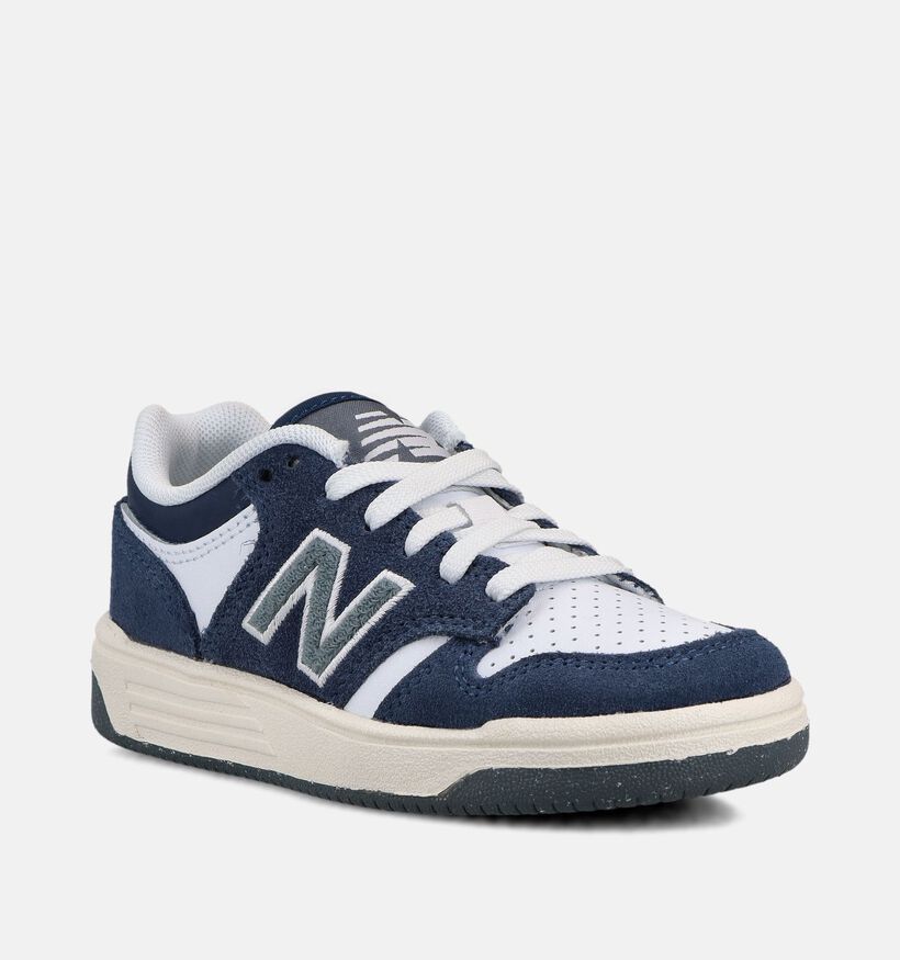 New Balance 480 Donkerblauwe/Witte Sneakers voor jongens (366227) - geschikt voor steunzolen