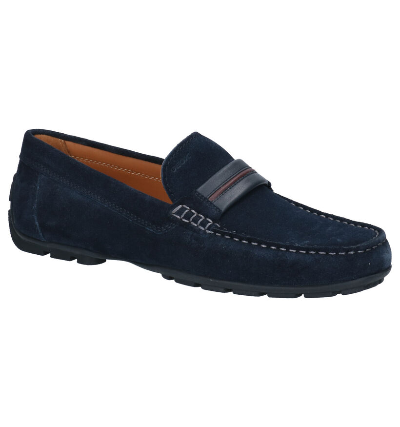 Geox Mocassins en Bleu foncé en nubuck (266706)