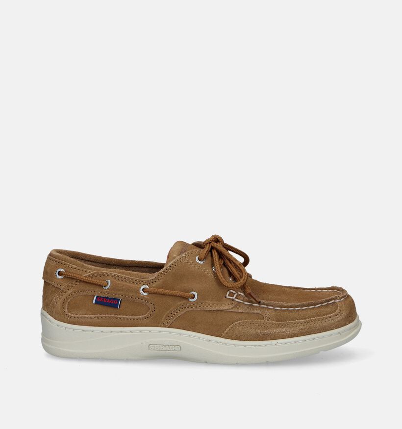 Sebago Dockside Scotty Chaussures bateau en Cognac pour hommes (336842) - pour semelles orthopédiques