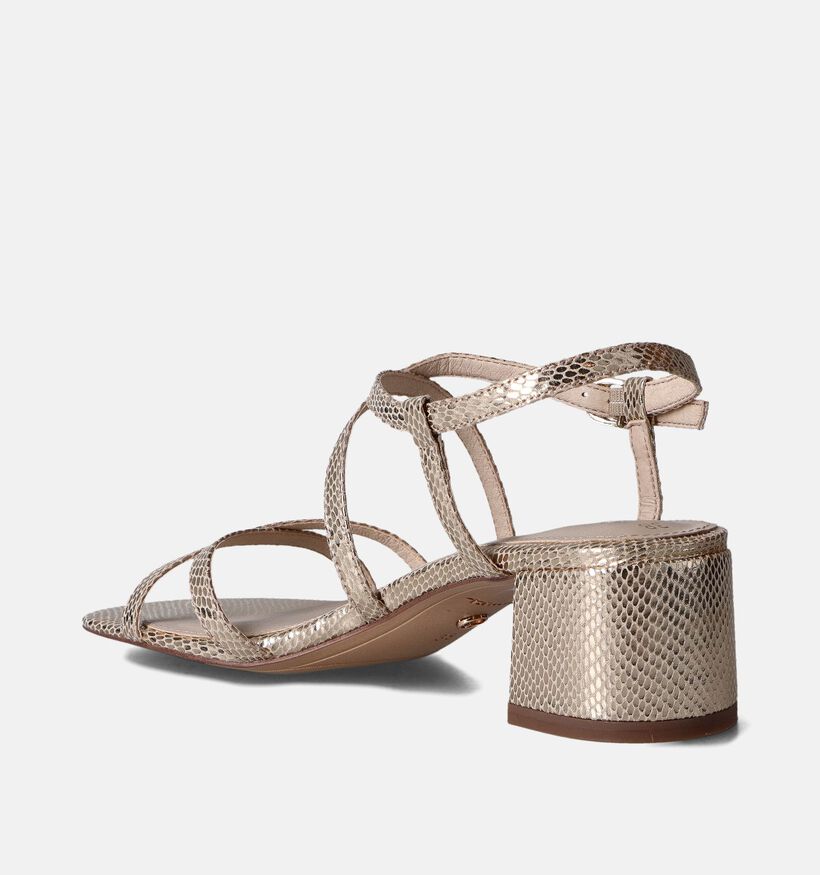 Tamaris Gouden Sandalen met blokhak voor dames (354440)