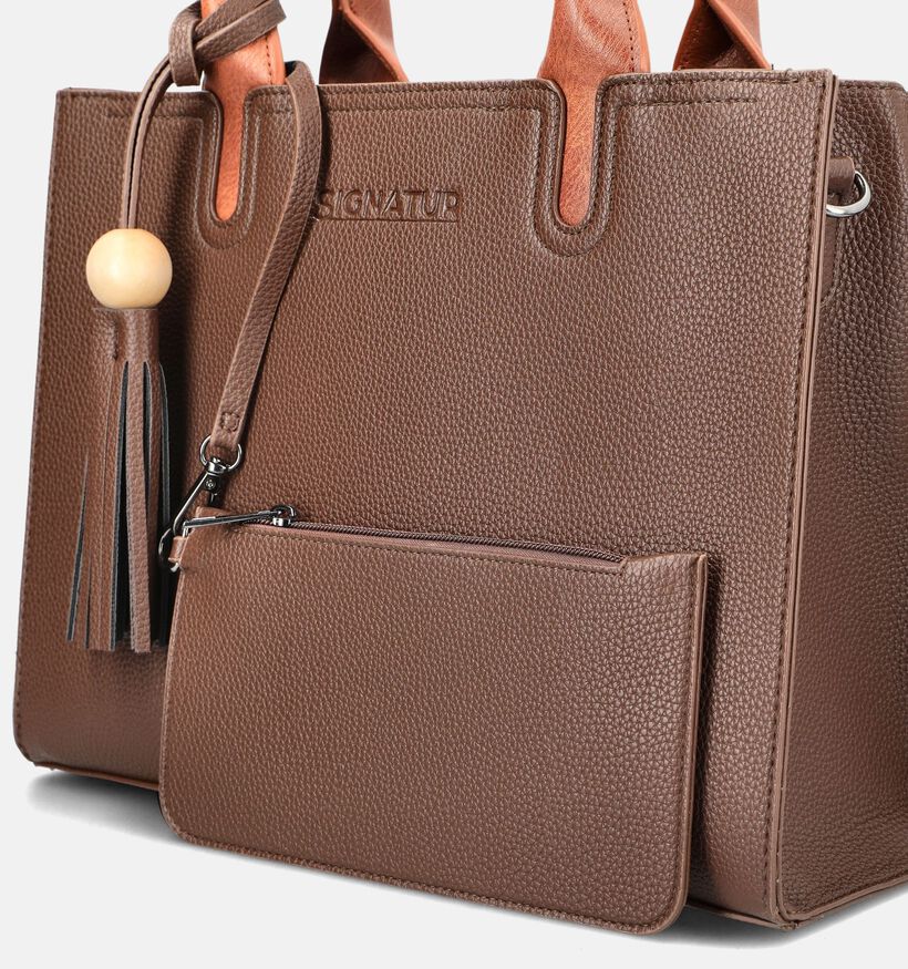 Signatur Donkerbruine Handtas voor dames (381179)