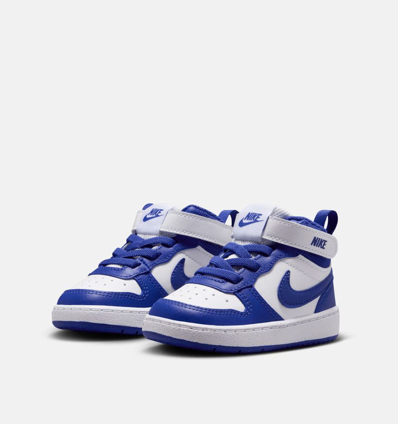 Nike Court Borough Baskets montantes en Bleu pour garçons (364599) - pour semelles orthopédiques