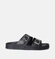 Tamaris Zwarte Platte slippers voor dames (356930) - geschikt voor steunzolen