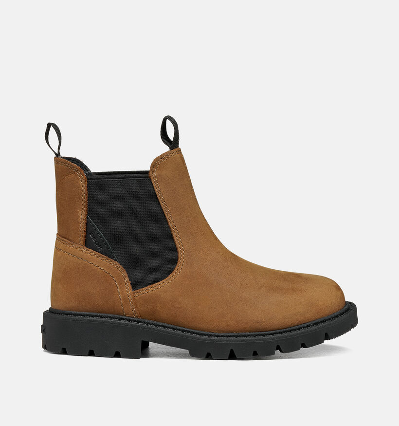 Geox Shaylax Bottines Chelsea en Cognac pour gar&ccedil;ons (376227) - pour semelles orthop&eacute;diques