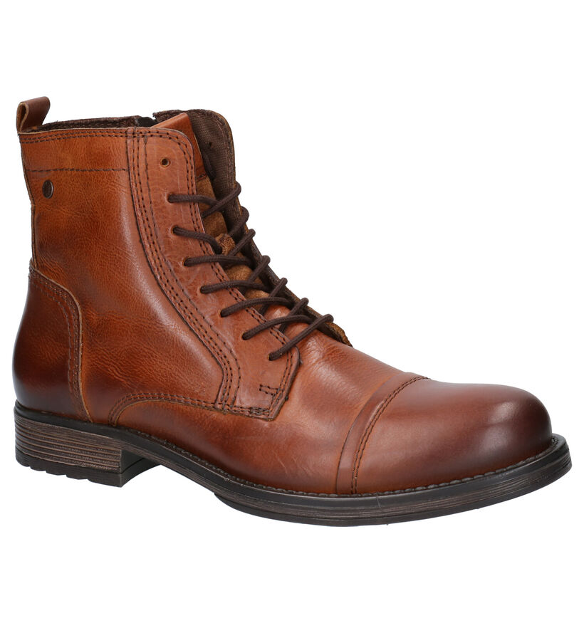 Jack & Jones Bottines en Marron en cuir (252835)