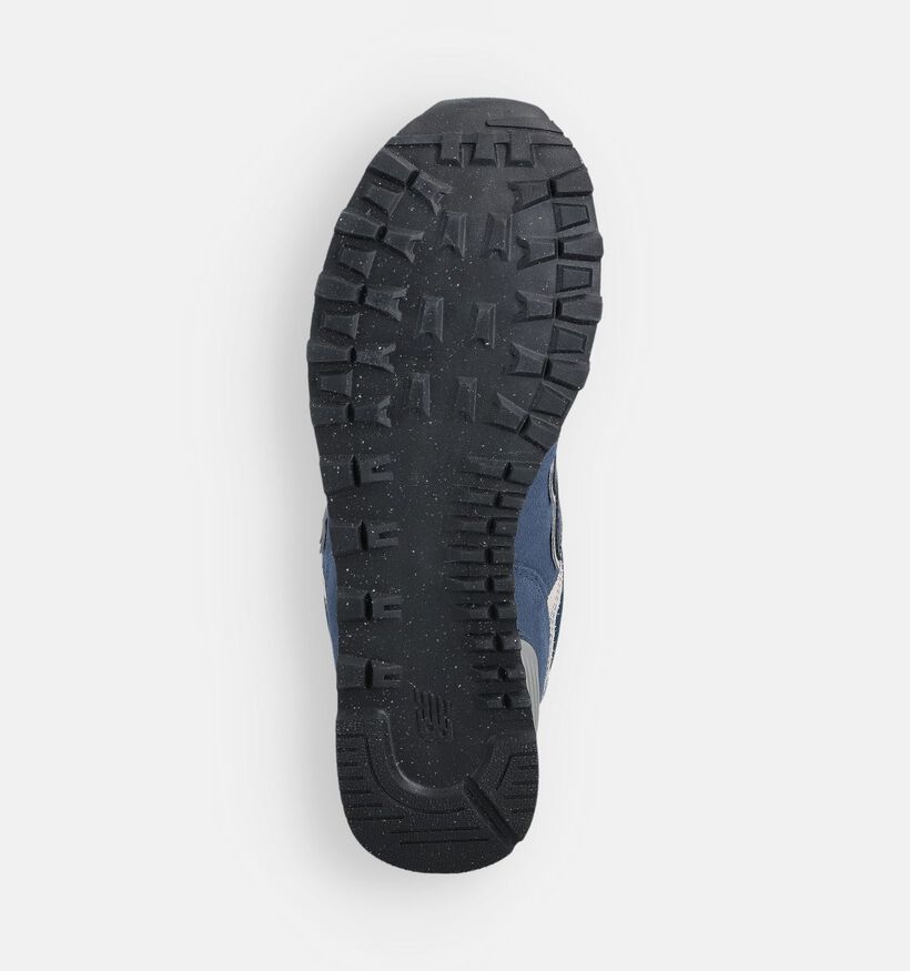 New Balance 574 Core Baskets basses en Bleu fonc&eacute; pour hommes (375105) - pour semelles orthop&eacute;diques