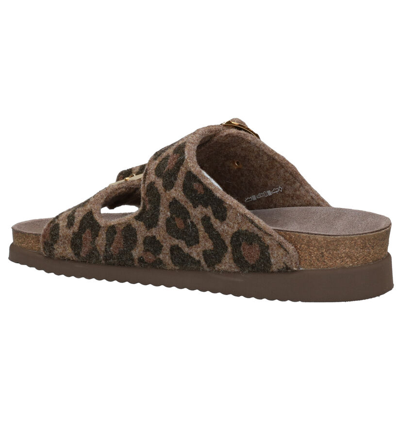 Mephisto Hester Bruine Slippers in stof (298117)