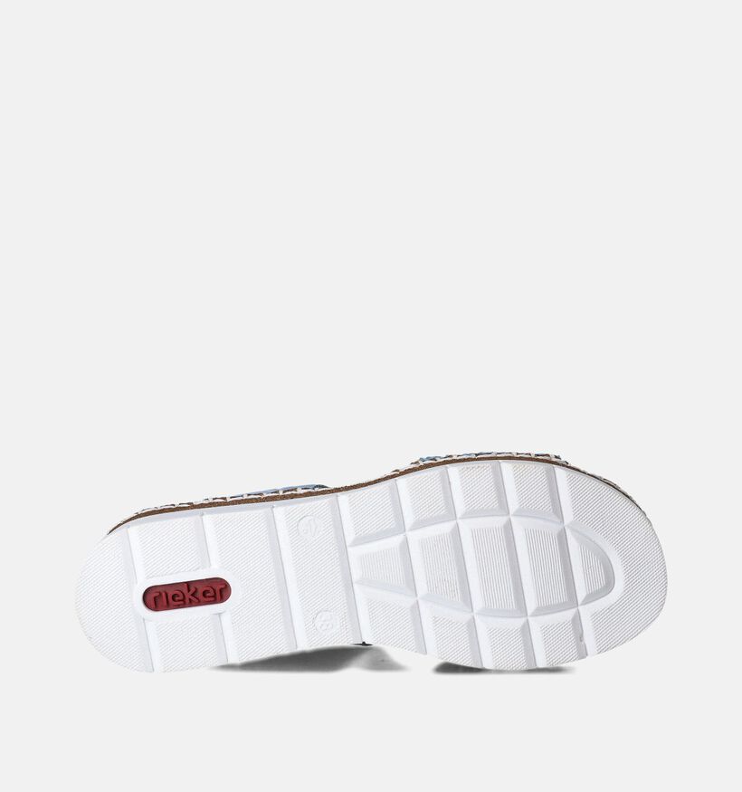 Rieker Blauwe Slippers met Sleehak voor dames (354926)