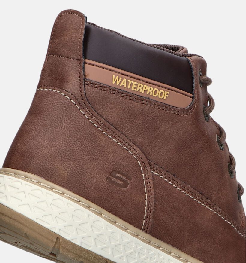 Skechers Garlan Deno Bottines en Marron pour hommes (346371)