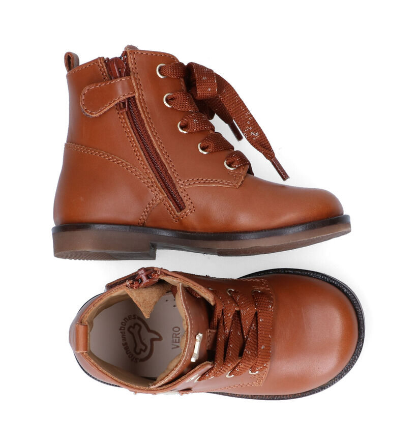 STONES and BONES Fera Bottines en Cognac pour filles (313898) - pour semelles orthopédiques