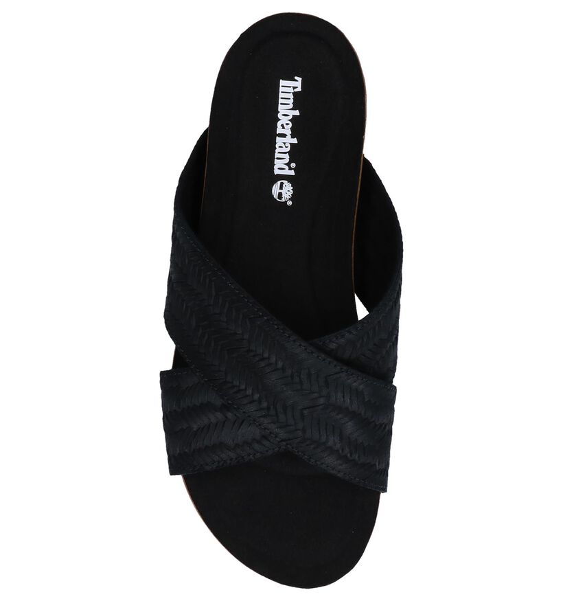 Zwarte Slippers Timberland Malibu Waves in leer (240522)