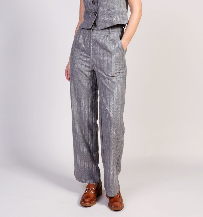 Orfeo Pantalon classiques en Gris pour femmes (364343)