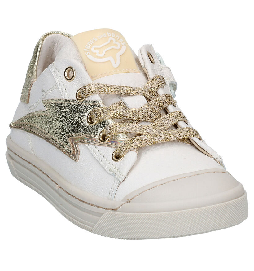 STONES and BONES Maral Ecru Veterschoenen in leer (287891)