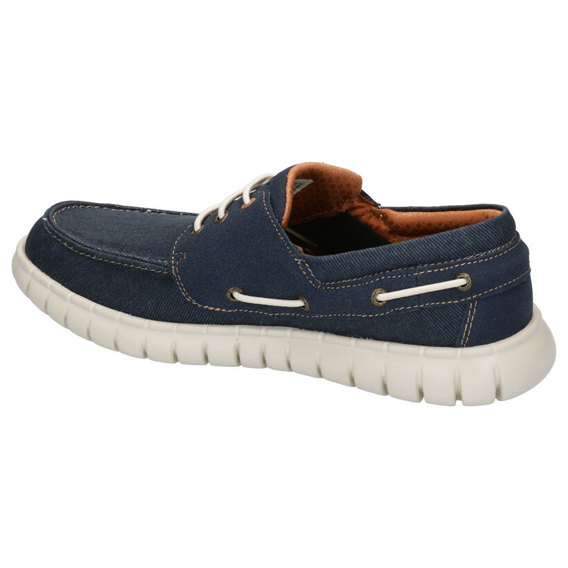Skechers Blauwe Bootschoenen in stof (272811)