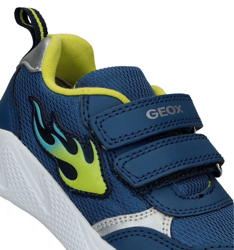 Geox Sprintye Baskets en Bleu pour garçons (321551) - pour semelles orthopédiques