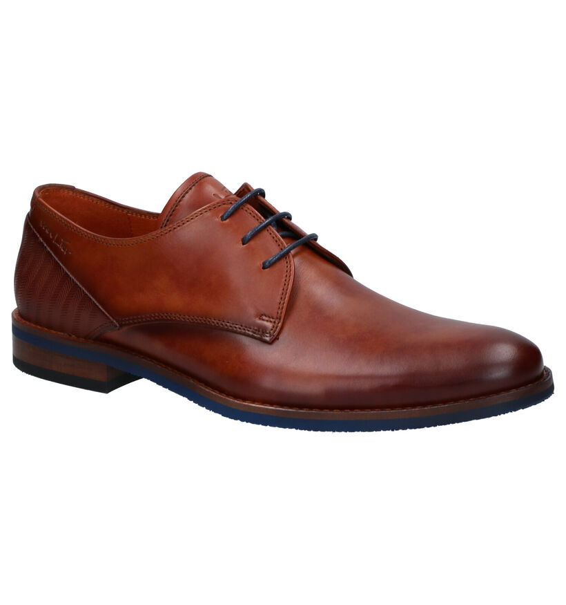 Van Lier Cognac Geklede Schoenen in leer (272960)