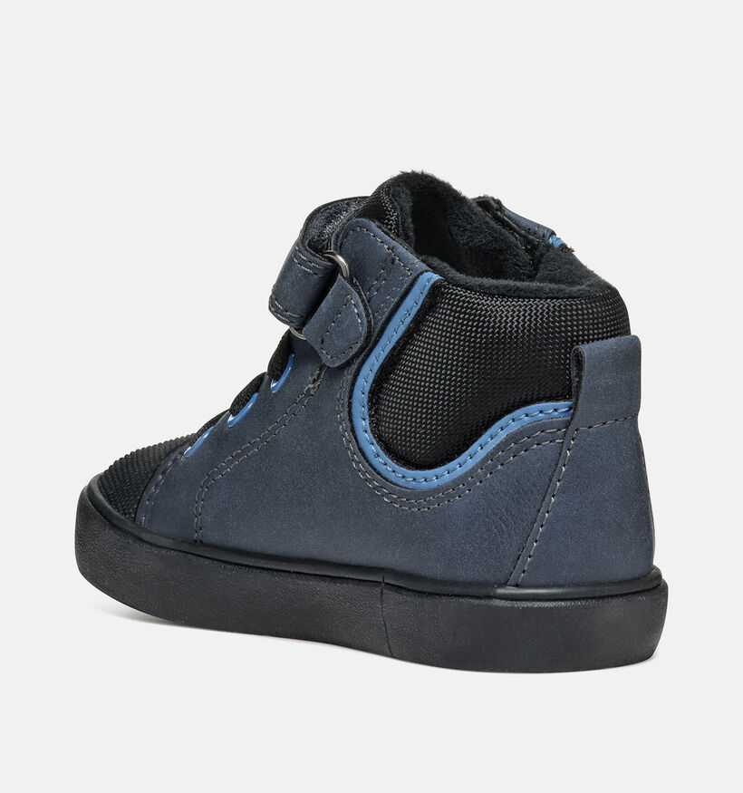 Geox Gisli Boy Baskets montantes en Bleu fonc&eacute; pour gar&ccedil;ons (377709) - pour semelles orthop&eacute;diques