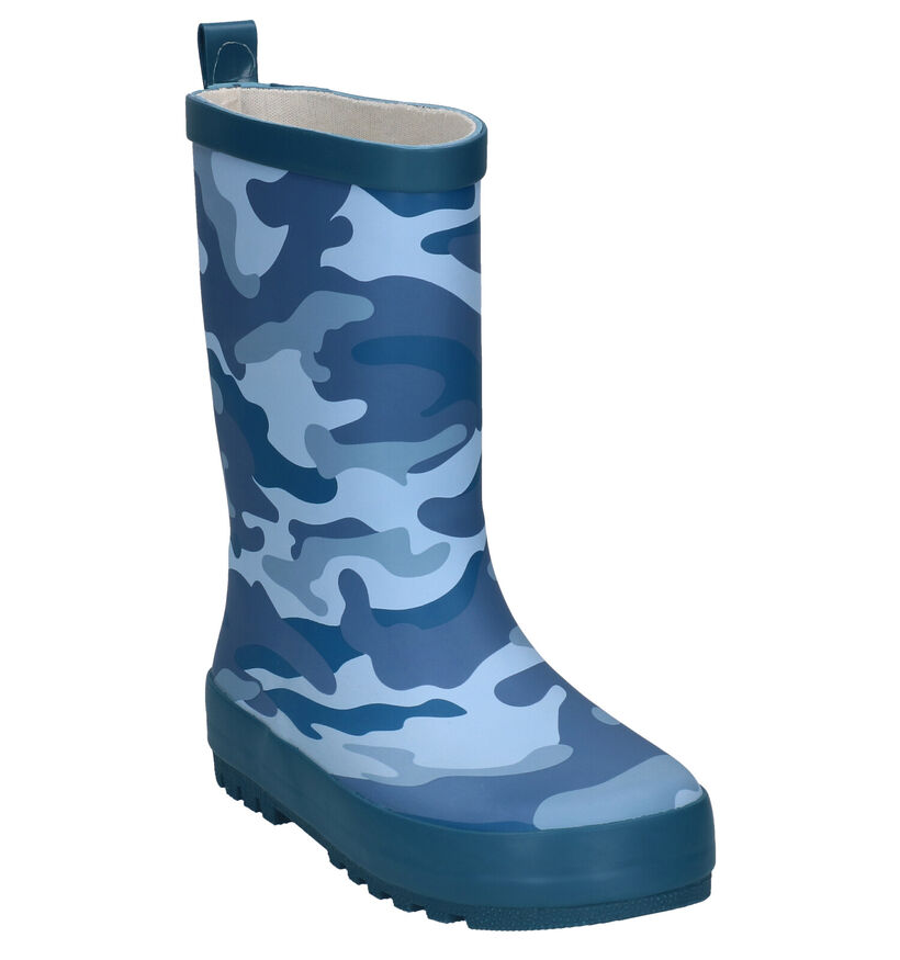 Dazzle Camo Bottes de pluie en Bleu pour garçons (283826) - pour semelles orthopédiques