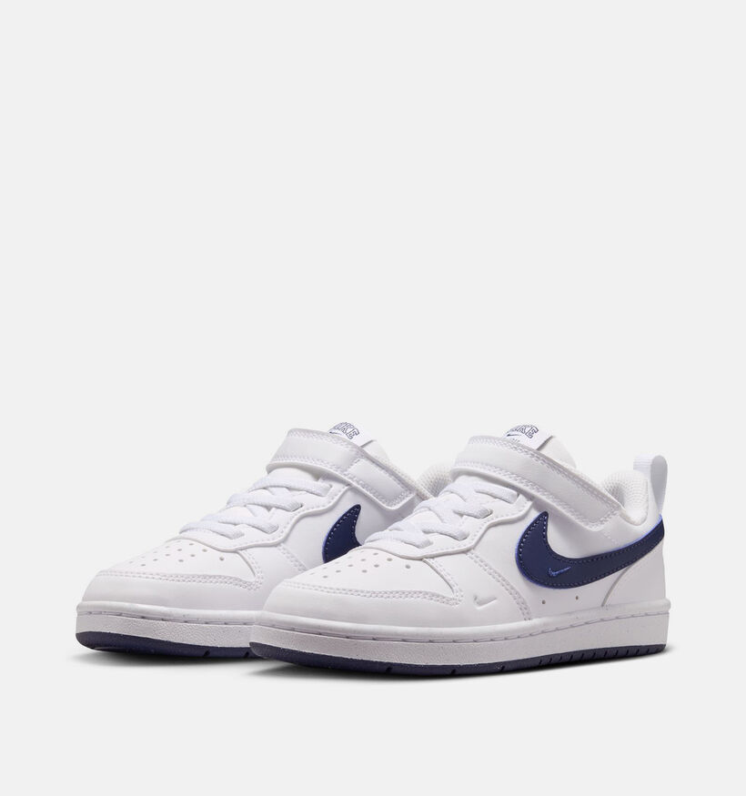 Nike Court Borough Low Witte Sneakers voor jongens (377285)