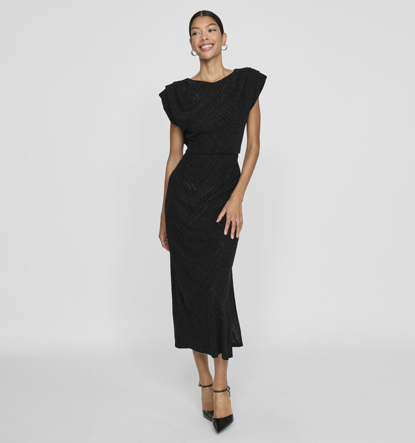 Vila Zoe O-neck Ankle Robe en Noir pour femmes (359240)