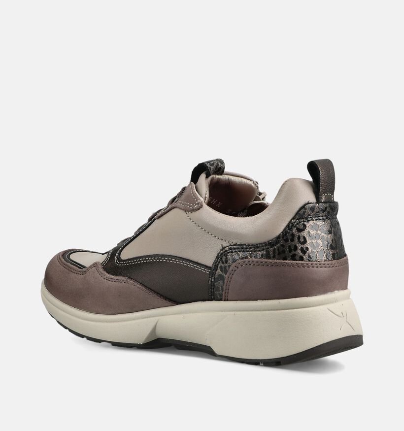 Xsensible Grenoble Taupe Schoenen met Veter en Rits voor dames (378995) - geschikt voor steunzolen