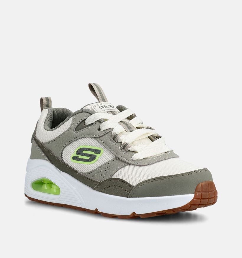 Skechers Uno Retro Baskets basses en Vert pour filles, gar&ccedil;ons (367543) - pour semelles orthop&eacute;diques