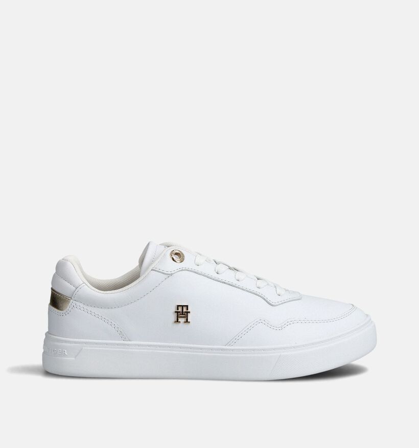 Tommy Hilfiger Essential Elevated Court Baskets habillées en Blanc pour femmes (358653) - pour semelles orthopédiques