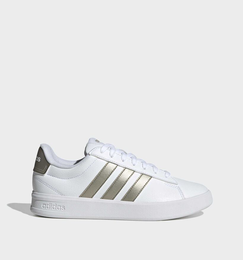 adidas Grand Court 3.0 Witte/Gouden Sneakers voor dames (372606) - geschikt voor steunzolen