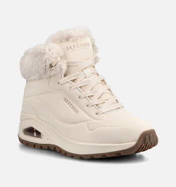 Skechers Uno Rugged High Boots Zwart/Beige/Roze
